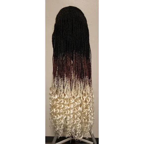 French Braid Fashion Lace Front Wig - Ombre - Picture 11 of 13